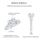 Anillo de compromiso solitario de moissanita de 3 quilates talla princesa con brazo dividido