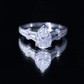 Pear Shaped Moissanite Solitaire Engagement Ring in Split Shank