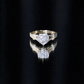 Heart Shape Moissanite Solitaire Engagement Ring in Split Shank