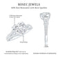 Heart Shape Moissanite Solitaire Engagement Ring in Split Shank