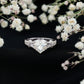 Heart Shape Moissanite Solitaire Engagement Ring in Split Shank