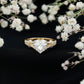 Heart Shape Moissanite Solitaire Engagement Ring in Split Shank