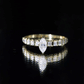 Marquise Moissanite Solitaire Engagement Ring with Side Stones