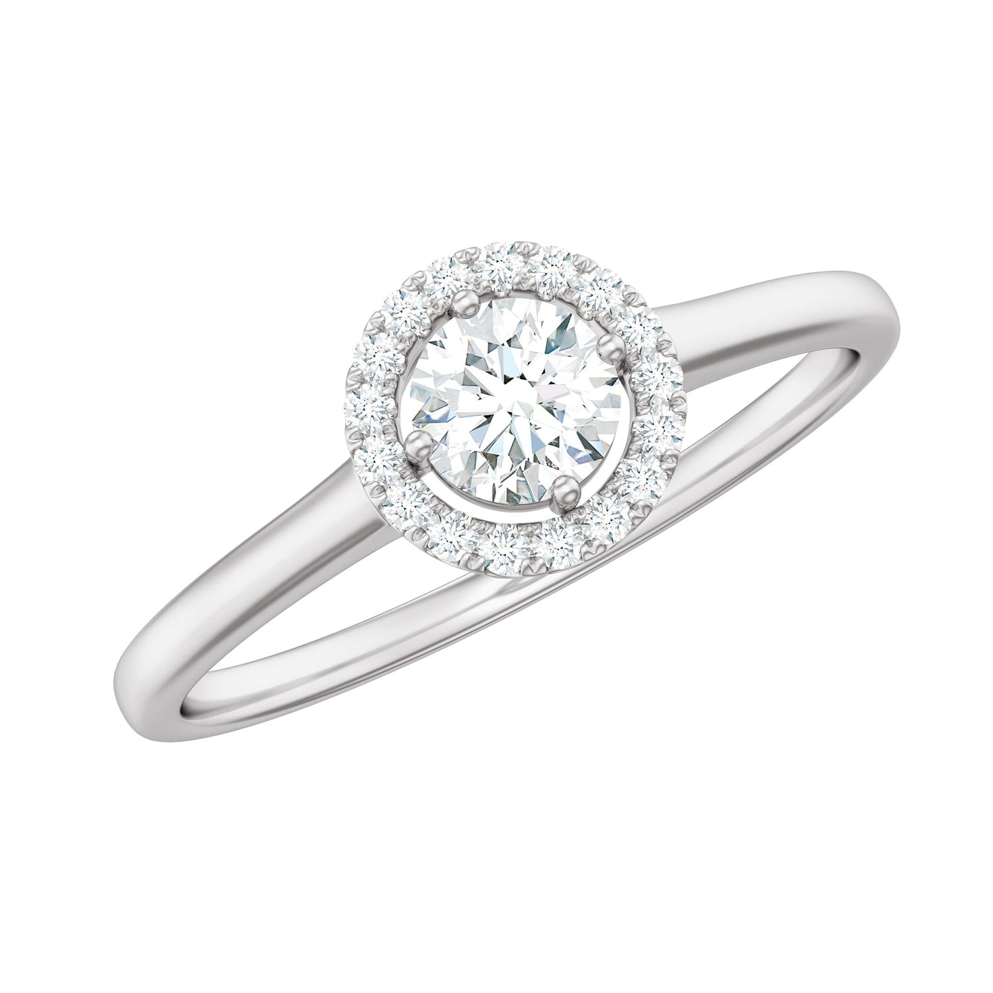Anillo de promesa de diamante natural de 0,25 quilates con certificado