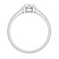 Anillo de promesa de diamante natural de 0,25 quilates con certificado