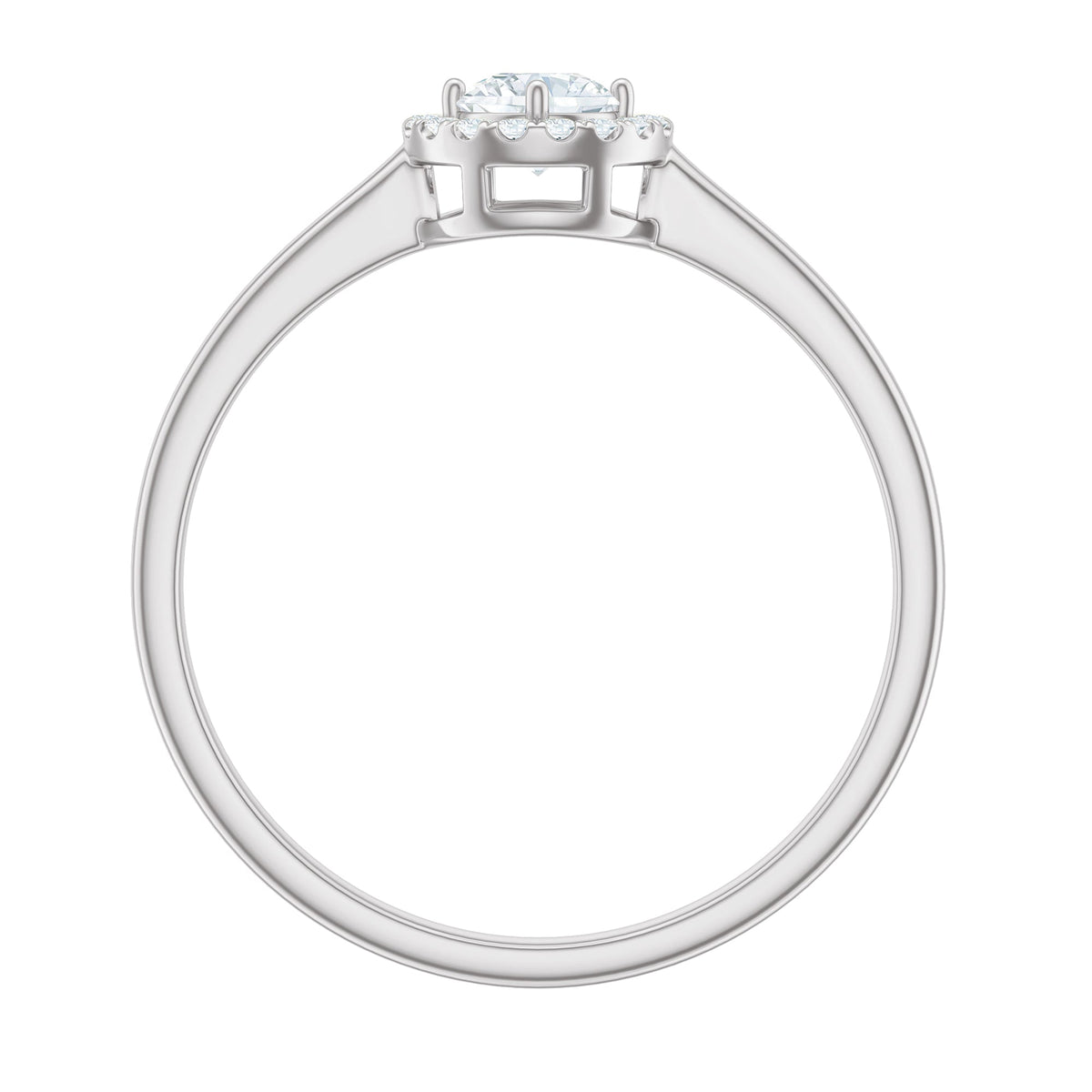 Anillo de promesa de diamante natural de 0,25 quilates con certificado