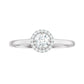 Anillo de promesa de diamante natural de 0,25 quilates con certificado