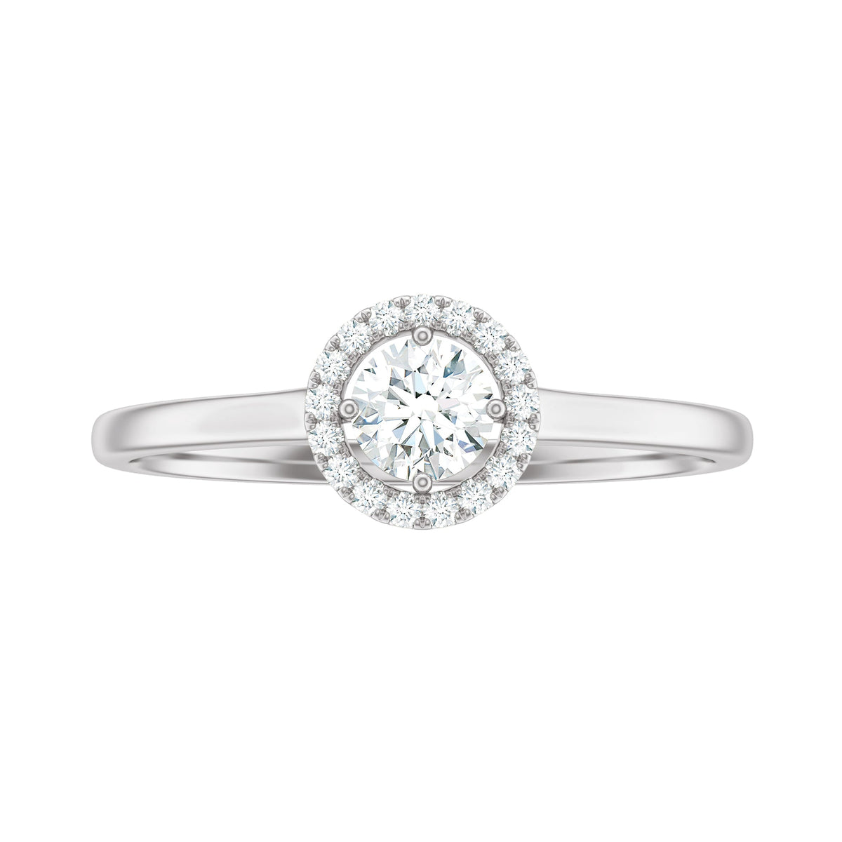 Anillo de promesa de diamante natural de 0,25 quilates con certificado