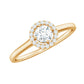 Anillo de promesa de diamante natural de 0,25 quilates con certificado