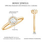 Anillo de promesa de diamante natural de 0,25 quilates con certificado