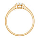 Anillo de promesa de diamante natural de 0,25 quilates con certificado