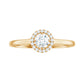 Anillo de promesa de diamante natural de 0,25 quilates con certificado