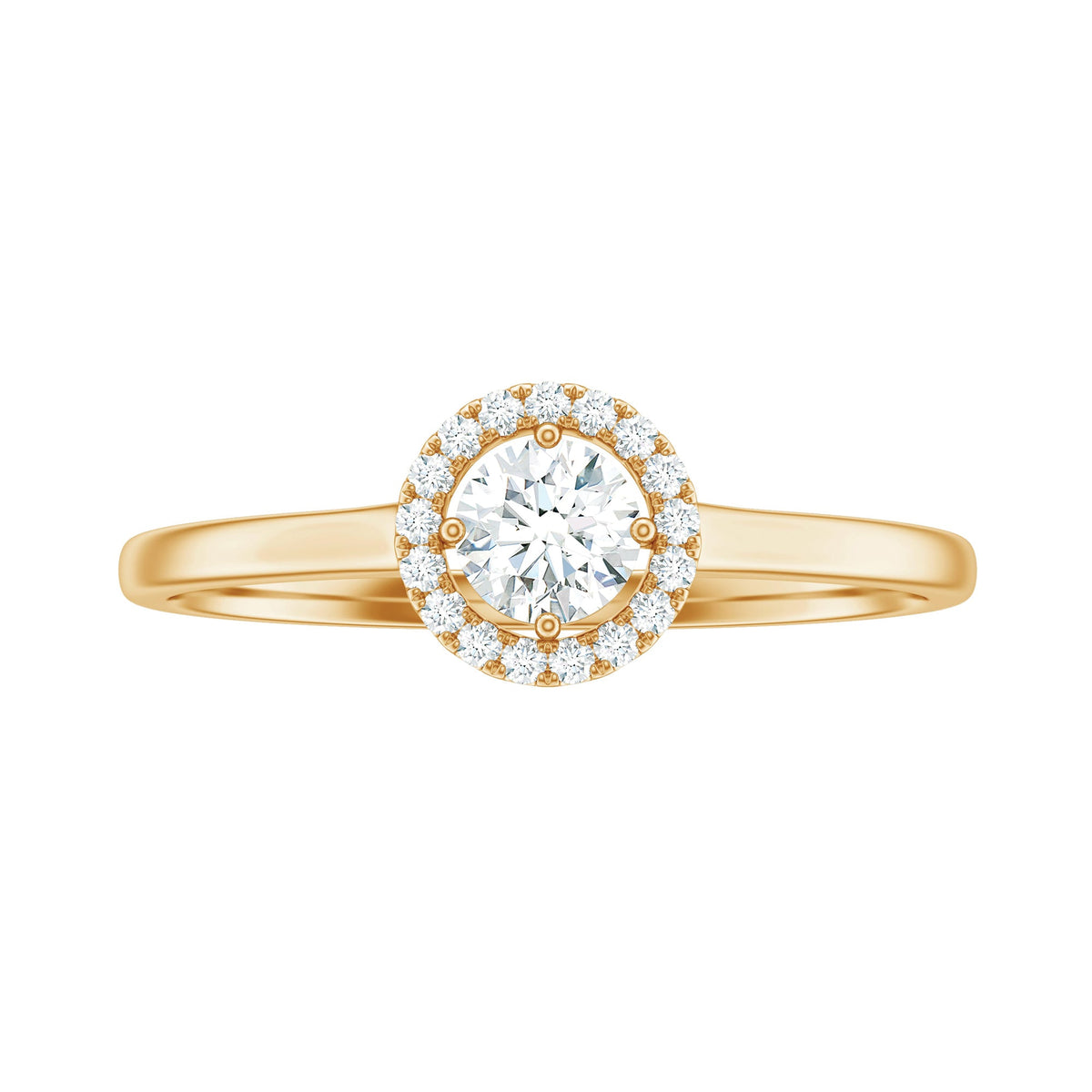 Anillo de promesa de diamante natural de 0,25 quilates con certificado