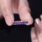 Real Princess Cut Amethyst Full Eternity Band Ring