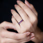 Real Princess Cut Amethyst Full Eternity Band Ring