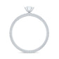 Anillo de compromiso solitario de diamante natural para mujer
