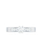 Anillo de compromiso solitario de diamante natural para mujer