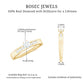 Anillo de compromiso solitario de diamante natural para mujer