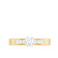 Anillo de compromiso solitario de diamante natural para mujer