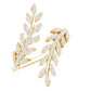 Certified Moissanite Leaf Wrap Ring for Women