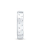 Two Tone Cross Wedding Band with Moissanite
