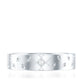 Two Tone Cross Wedding Band with Moissanite