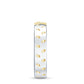 Two Tone Cross Wedding Band with Moissanite