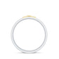 Two Tone Cross Wedding Band with Moissanite