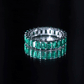 Certified Lab Created Emerald Full Eternity Ring