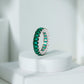 Certified Lab Created Emerald Full Eternity Ring