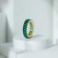 Certified Lab Created Emerald Full Eternity Ring