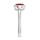 Bezel Set 2.3 Carat Lab Created Ruby Solitaire Engagement Ring
