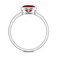 Bezel Set 2.3 Carat Lab Created Ruby Solitaire Engagement Ring