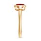 Bezel Set 2.3 Carat Lab Created Ruby Solitaire Engagement Ring