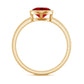 Bezel Set 2.3 Carat Lab Created Ruby Solitaire Engagement Ring