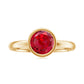 Bezel Set 2.3 Carat Lab Created Ruby Solitaire Engagement Ring