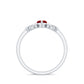 0.75 Carat Lab Grown Ruby Celtic Knot Ring with Diamond