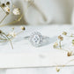 Brilliant Cut Moissanite Classic Engagement Ring with Halo