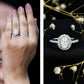 Brilliant Cut Moissanite Classic Engagement Ring with Halo