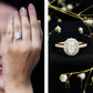Brilliant Cut Moissanite Classic Engagement Ring with Halo