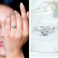 1.3 CT Moissanite Bezel Set Engagement Ring For Women