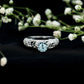 0.8 Carat Vintage Style Aquamarine and Diamond Engagement Ring