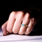 0.8 Carat Vintage Style Aquamarine and Diamond Engagement Ring