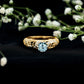 0.8 Carat Vintage Style Aquamarine and Diamond Engagement Ring