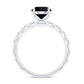 Natural 2.6 Carat Black Spinel Solitaire Engagement Ring for Women