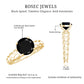 Natural 2.6 Carat Black Spinel Solitaire Engagement Ring for Women