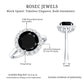 Natural 2.6 Carat Black Spinel Engagement Ring with Diamond Halo