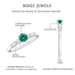 Round Lab Grown Emerald Diamond Promise Ring with Certificate