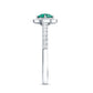 Certified Lab Grown Emerald Diamond Halo Engagement Ring