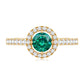 Certified Lab Grown Emerald Diamond Halo Engagement Ring
